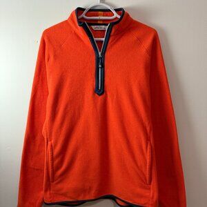 Peter Millar Thermal Flow Micro Fleece Half Zip Pullover Burning Sunset Men